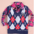 western boy new design knitted kids pullover sweater